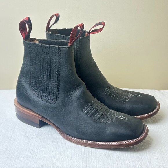 Quincy Short Boots Men\'s 27 1/2 EE (Mex/CM) US 8.5 (?-READ) Gray Leather main image 6